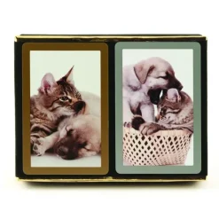 Cards-Congress Cat & Dog Jumbo Index Bridge Playing Cards - 2 Deck Set - Your Source for Gaming Essentials