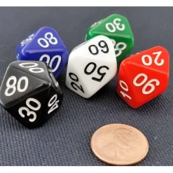Dice-D10 'Decades' 00-90 Skew Dice - Choose Your Color - Your Source for Gaming Essentials