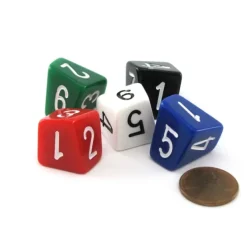 Dice-D6 Numeral Skew Dice - Choose Your Color - Your Source for Gaming Essentials
