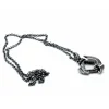 Dice-Dice Pendant Necklace 'Axe Blade' with Gunmetal Gray Finish - Holds a 12mm D6 - Your Source for Gaming Essentials