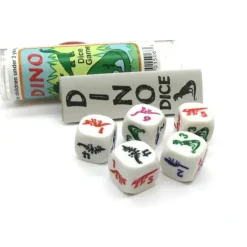 Dice-Dino Dice Game 5 Dice Set with Travel Tube and Instructions - Your Source for Gaming Essentials