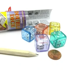 Dice-Double Dice Game with 5 Dice Travel Tube Pencil and Gaming Instructions - Your Source for Gaming Essentials