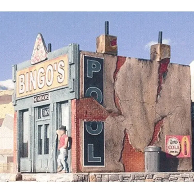 Sale Downtown Deco 1029 Bingo's Pool Hall Building Kit - Your Source for Gaming Essentials Trains