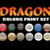 Tabletop Miniatures>Dragon Colors Paint Set #09917 (12 Bottles) - Your Source for Gaming Essentials