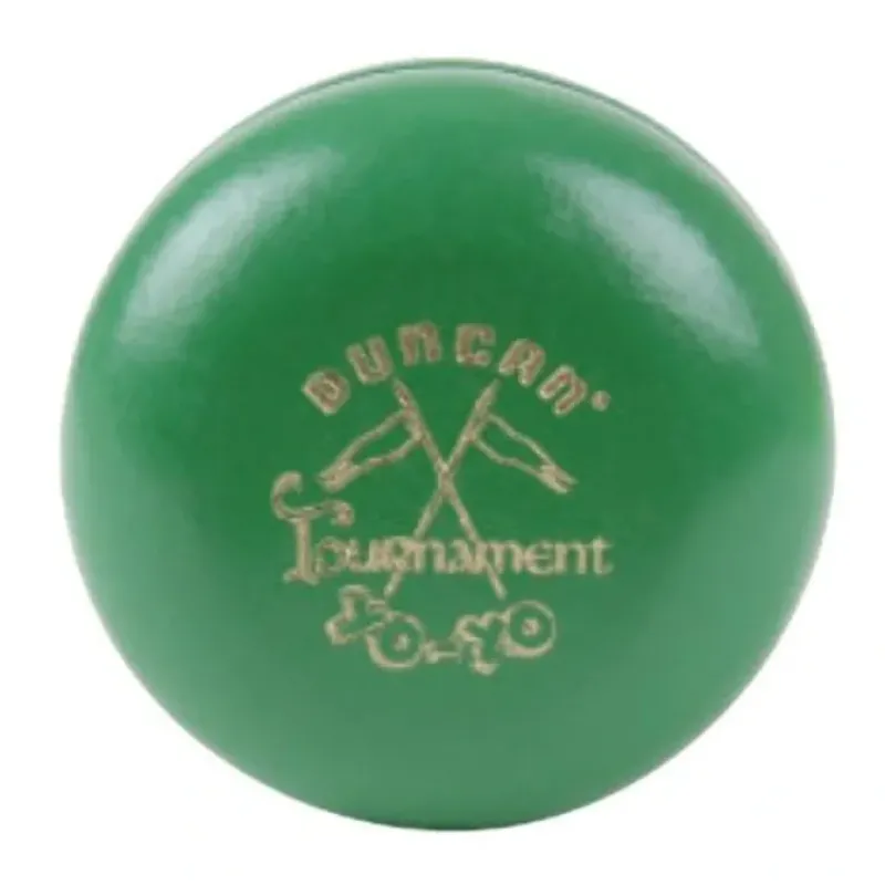 Toys-Duncan Wooden Crossed Flags Tournament Vintage-Replica YoYo - Green - Your Source for Gaming Essentials