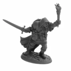 Tabletop Miniatures>Dungeon Dwellers Derrell Brumby, Human Fighter #07067 Bones USA Unpainted Plastic Figure - Your Source for Gaming Essentials
