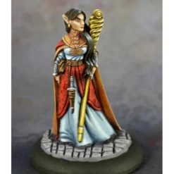 Tabletop Miniatures>Dungeon Dwellers Elf Wizard, Anthanell #07028 Bones USA Unpainted Plastic Figure - Your Source for Gaming Essentials