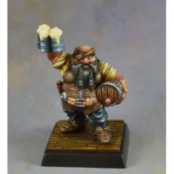 Tabletop Miniatures>Dungeon Dwellers Jalarak Leadbarrels, Dwarf Brewmaster 07015 Metal - Your Source for Gaming Essentials