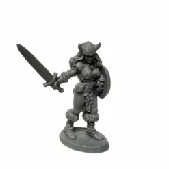 Tabletop Miniatures>Dungeon Dwellers Jana Frostwind Barbarian #07025 Unpainted Bones USA Plastic - Your Source for Gaming Essentials