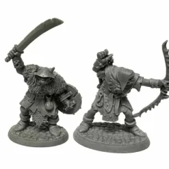 Tabletop Miniatures>Dungeon Dwellers Orc Raiders (2) #07013 Bones USA Unpainted Plastic Figures - Your Source for Gaming Essentials