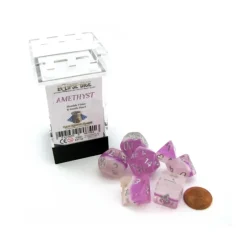 Dice-Eclipse Dice 7 Piece Polyhedral DnD Dice Set - Amethyst - Your Source for Gaming Essentials