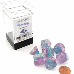 Dice-Eclipse Dice 7 Piece Polyhedral DnD Dice Set - Cyanethyst - Your Source for Gaming Essentials