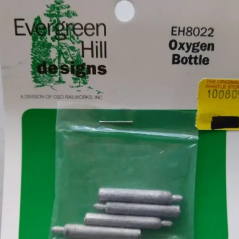 New Evergreen Hill EH8022 O White Metal Oxygen Bottle (Pack of 4) - Your Source for Gaming Essentials Trains