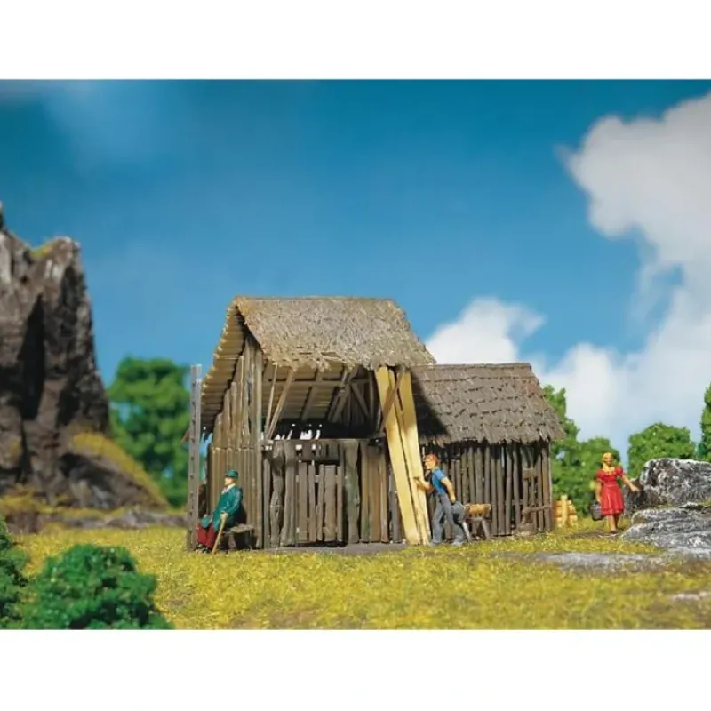 Discount Faller 130294 HO Log Barn. - Your Source for Gaming Essentials Trains