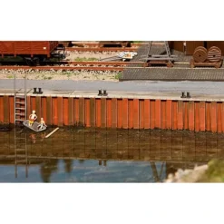 Faller 131012 HO Scale Quay Wall Painted Kit - Your Source for Gaming Essentials Trains