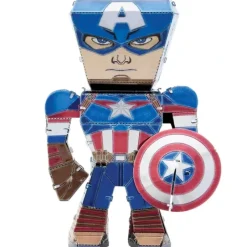 Toys-Fascinations Metal Earth Legends Captain America Laser Cut Color 3D Metal Model - Your Source for Gaming Essentials
