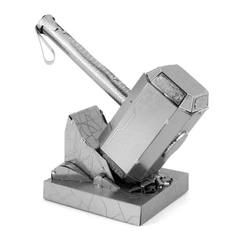 Toys-Fascinations Metal Earth Mjolnir Thor's Hammer Marvel Laser Cut 3D Metal Kit - Your Source for Gaming Essentials