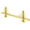 Toys-Fascinations Metal Earth Golden Gate Bridge Gold Laser Cut 3D Metal Model Kit - Your Source for Gaming Essentials