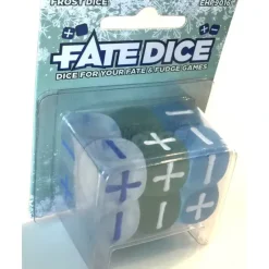 Dice-Fate Dice for Fate & Fudge Games Evil Hat Productions - Pack of 12 D6 Frost Dice - Your Source for Gaming Essentials