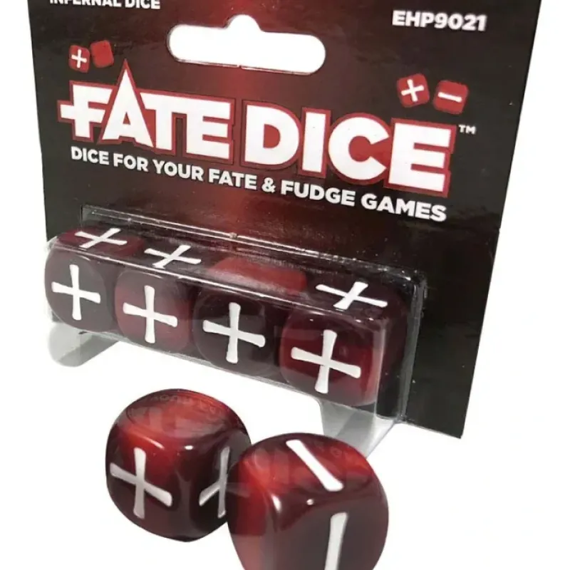 Dice-Fate Dice: Infernal Dice (Single-Player Pack, 4 Dice) - Your Source for Gaming Essentials