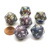 Dice-Festive 20 Sided D20 Chessex Dice, 6 Pieces - Carousel with White Numbers - Your Source for Gaming Essentials