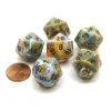Dice-Festive 20 Sided D20 Chessex Dice, 6 Pieces - Vibrant with Brown Numbers - Your Source for Gaming Essentials