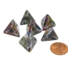 Dice-Festive 18mm 4 Sided D4 Chessex Dice, 6 Pieces - Carousel with White - Your Source for Gaming Essentials