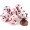 Dice-Festive 18mm 12 Sided D12 Chessex Dice, 6 Pieces - Pop Art with Red Numbers - Your Source for Gaming Essentials