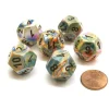Dice-Festive 18mm 12 Sided D12 Chessex Dice, 6 Pieces - Vibrant with Brown - Your Source for Gaming Essentials