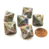 Dice-Festive 15mm 8 Sided D8 Chessex Dice, 6 Pieces - Vibrant with Brown - Your Source for Gaming Essentials