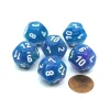 Dice-Festive 18mm 12 Sided D12 Chessex Dice, 6 Pieces - Waterlily with White Numbers - Your Source for Gaming Essentials