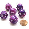 Dice-Festive 18mm 12 Sided D12 Chessex Dice, 6 Pieces - Violet with White - Your Source for Gaming Essentials