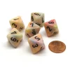 Dice-Festive 15mm 8 Sided D8 Chessex Dice, 6 Pieces - Circus with Black - Your Source for Gaming Essentials