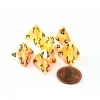 Dice-Festive 18mm D4 Chessex Dice, 6 Pieces - Sunburst with Black Numbers - Your Source for Gaming Essentials