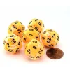 Dice-Festive 20mm D20 Chessex Dice, 6 Pieces - Sunburst with Black Numbers - Your Source for Gaming Essentials