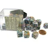 Dice-Festive 12mm D6 Chessex Dice Block (36 Dice) - Vibrant with Brown Pips - Your Source for Gaming Essentials