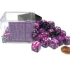 Dice-Festive 12mm D6 Chessex Dice Block (36 Dice) - Violet with White Pips - Your Source for Gaming Essentials