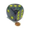 Dice-Festive 50mm Huge Large D6 Chessex Dice, 1 Piece - Rio with Yellow Pips - Your Source for Gaming Essentials