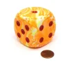 Dice-Festive 50mm Huge Large D6 Chessex Dice, 1 Piece - Sunburst with Red Pips - Your Source for Gaming Essentials