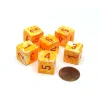 Dice-Festive 15mm 6-Sided D6 Numbered Chessex Dice, 6 Pieces - Sunburst with Red - Your Source for Gaming Essentials