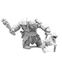 Tabletop Miniatures>Fire Giant Huntsman with Hell Hound #77457 Unpainted Gray Plastic Figure - Your Source for Gaming Essentials