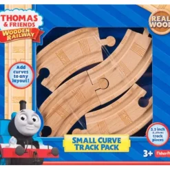 Clearance Fisher Price BCG12 Thomas & Friends Wooden Railway 3-1/2 Curved Track 4-Pack - Your Source for Gaming Essentials Trains