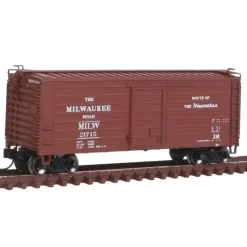 Clearance Fox Valley Models 90223 N Milwaukee RTR Short-Rib 40' Rib-Side Boxcar #21715 - Your Source for Gaming Essentials Trains