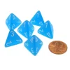 Dice-Frosted 18mm 4 Sided D4 Chessex Dice, 6 Pieces - Caribbean Blue with White - Your Source for Gaming Essentials
