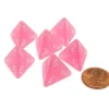 Dice-Frosted 18mm 4 Sided D4 Chessex Dice, 6 Pieces - Pink with White - Your Source for Gaming Essentials