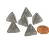 Dice-Frosted 18mm 4 Sided D4 Chessex Dice, 6 Pieces - Smoke with White - Your Source for Gaming Essentials