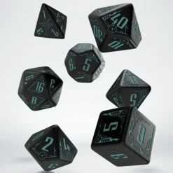 Dice-Galactic: Black/Blue Dice Set (7) - Your Source for Gaming Essentials