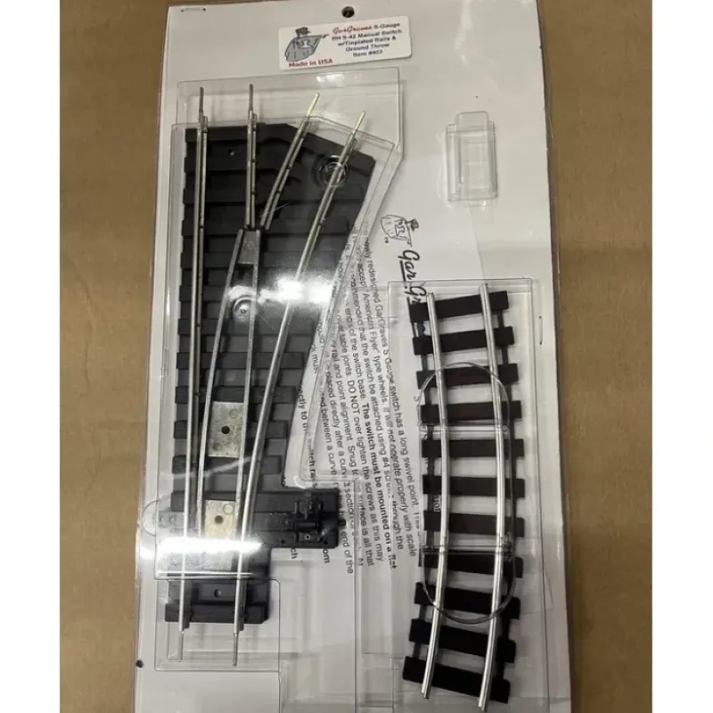 Discount Gargraves 403 S 42" Diameter Tinplate Right Hand Manual Switch Turnout - Your Source for Gaming Essentials Trains