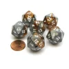Dice>Gemini 20 Sided D20 Chessex Dice, 6 Pieces - Copper-Steel with White Numbers - Your Source for Gaming Essentials