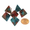 Dice>Gemini 18mm 4 Sided D4 Chessex Dice, 6 Pieces - Red-Teal with Gold - Your Source for Gaming Essentials